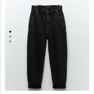 zara baggy paper bag jeans